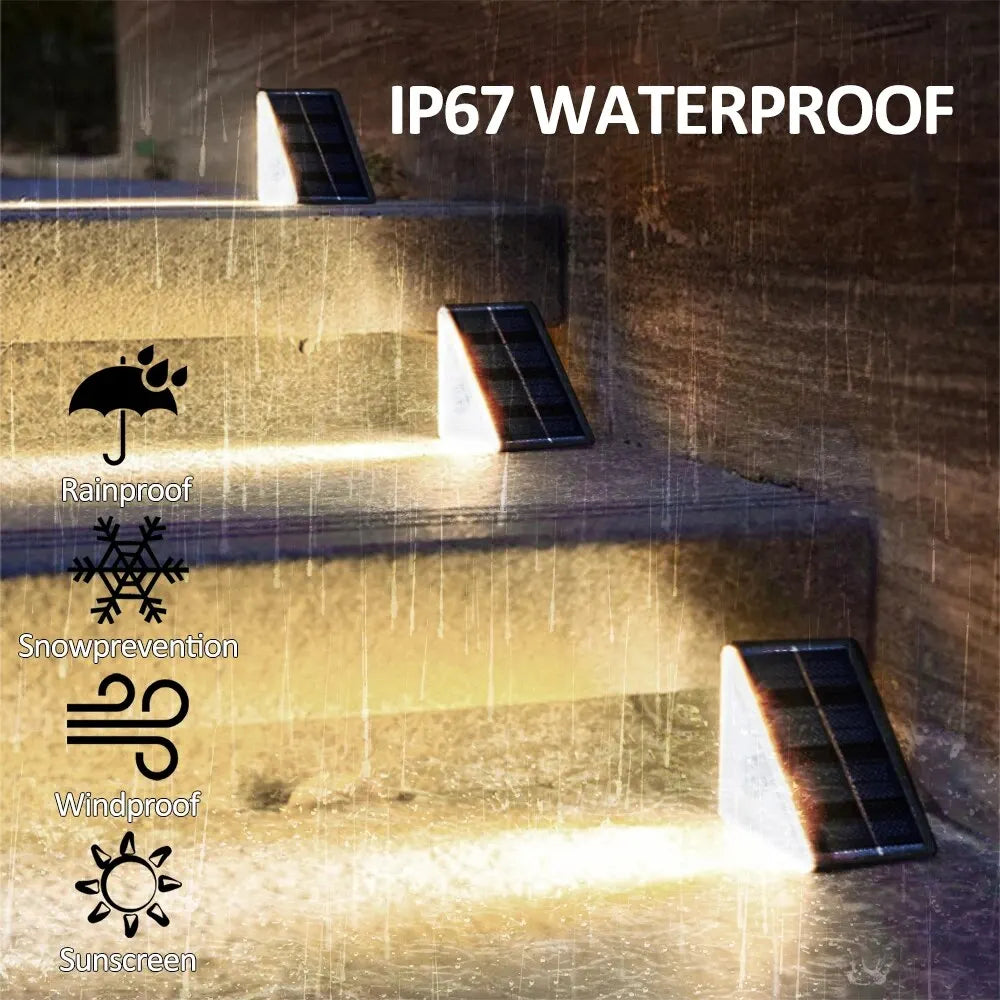Luces Solares para Escaleras IP67 — Encendido Automático