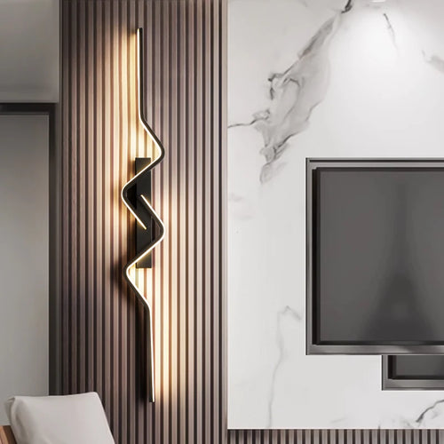 Aplique Escultural de Onda LED — Escaleras y Sala
