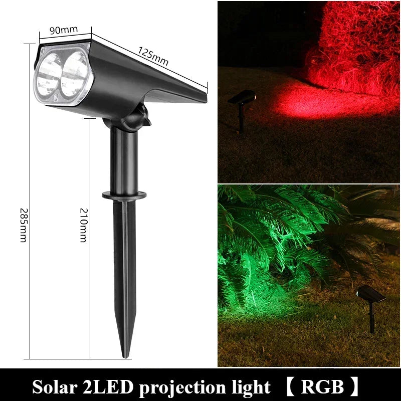 Foco Solar RGB Multicolor 2 en 1 — Jardín y Pared