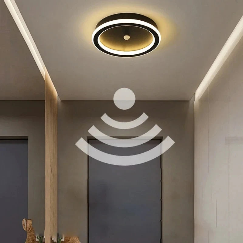 Plafón LED Geométrico con Control Remoto — Sala y Comedor
