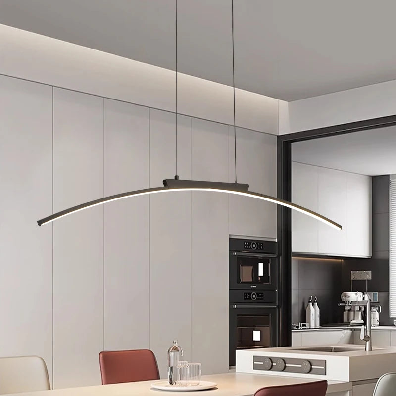 Lámpara Colgante LED de Arco — Comedor y Cocina