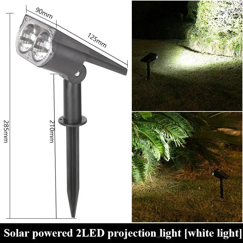 Foco Solar RGB Multicolor 2 en 1 — Jardín y Pared