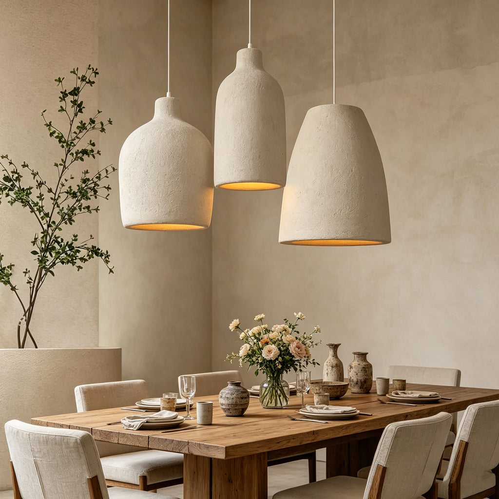 Lámpara Colgante Semiesférica Wabi Sabi — Sala y Comedor