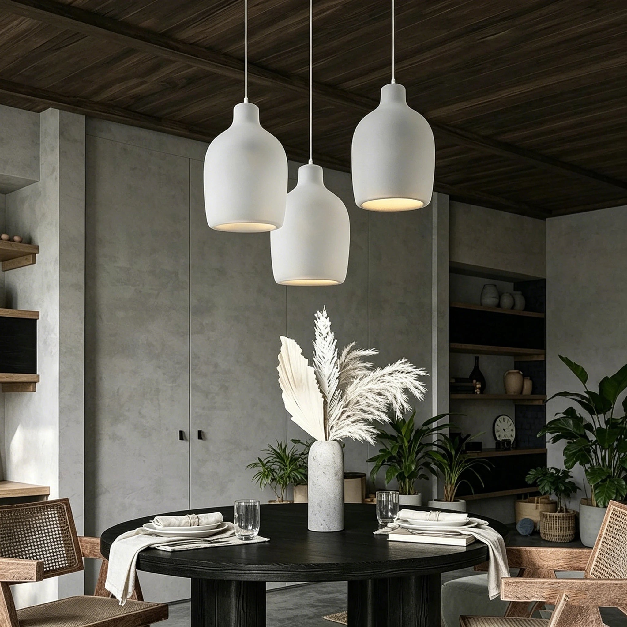 Lámpara Colgante Semiesférica Wabi Sabi — Sala y Comedor