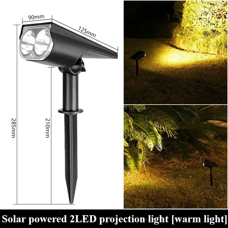 Foco Solar RGB Multicolor 2 en 1 — Jardín y Pared