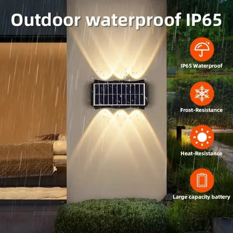 Foco Solar de Pared 4LED — Balcón y Patio