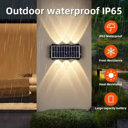 Foco Solar de Pared 4LED — Balcón y Patio