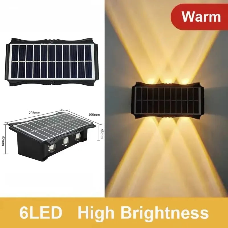 Foco Solar de Pared 4LED — Balcón y Patio