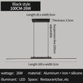 Lámpara Colgante Lineal LED 100cm — Comedor y Cocina