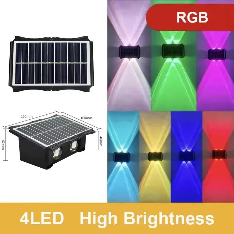 Foco Solar de Pared 4LED — Balcón y Patio