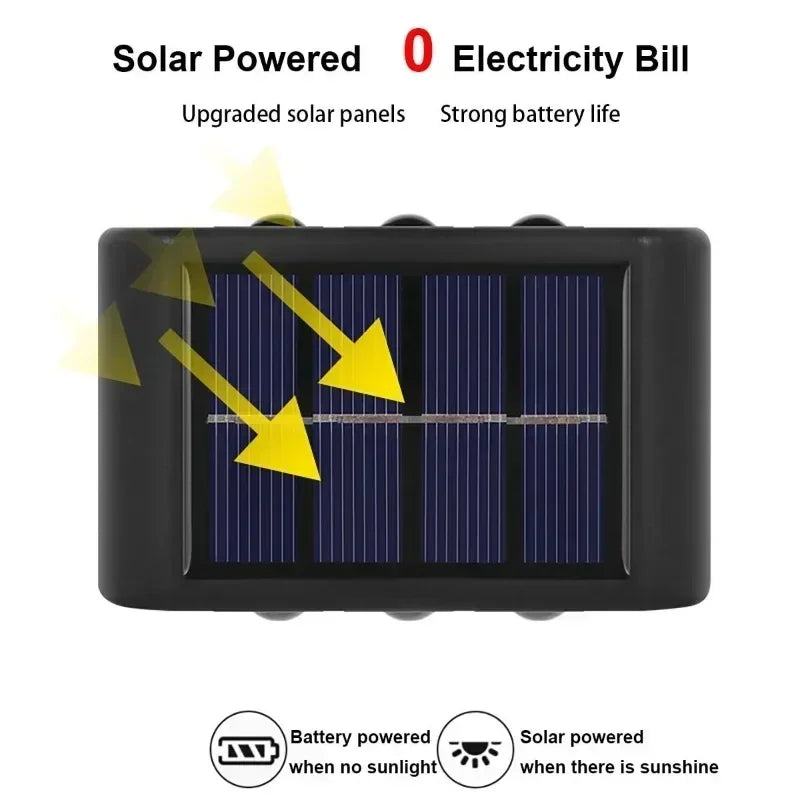 Lámpara Solar Decorativa 8LED — Barandal y Jardín
