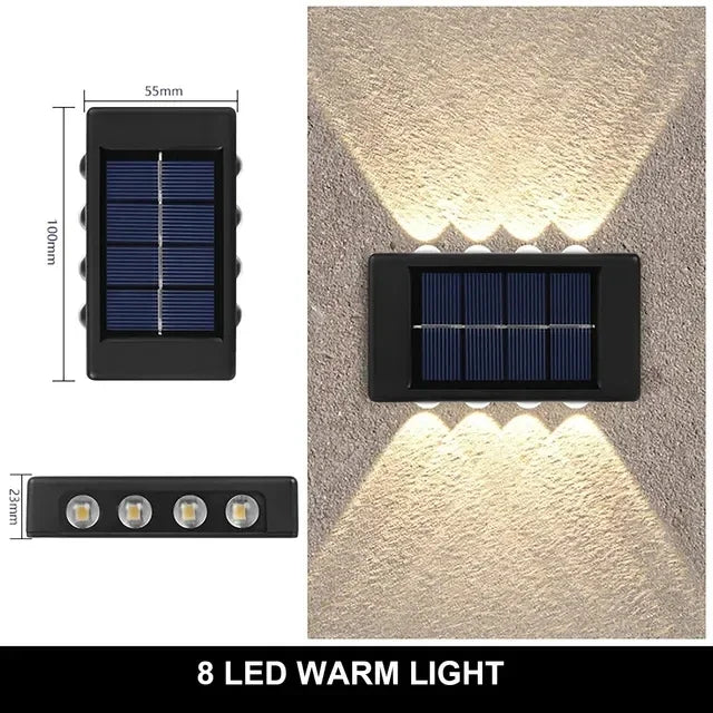 Lámpara Solar Decorativa 8LED — Barandal y Jardín