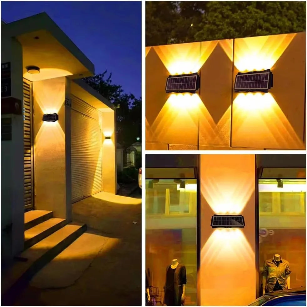 Foco Solar de Pared 4LED — Balcón y Patio