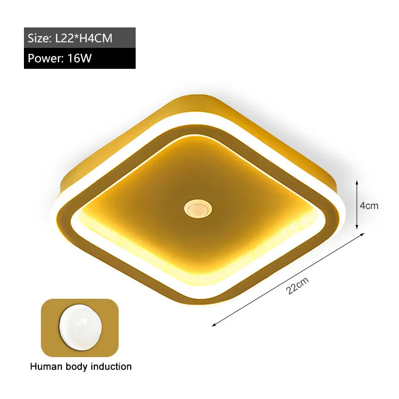 Plafón LED Geométrico con Control Remoto — Sala y Comedor