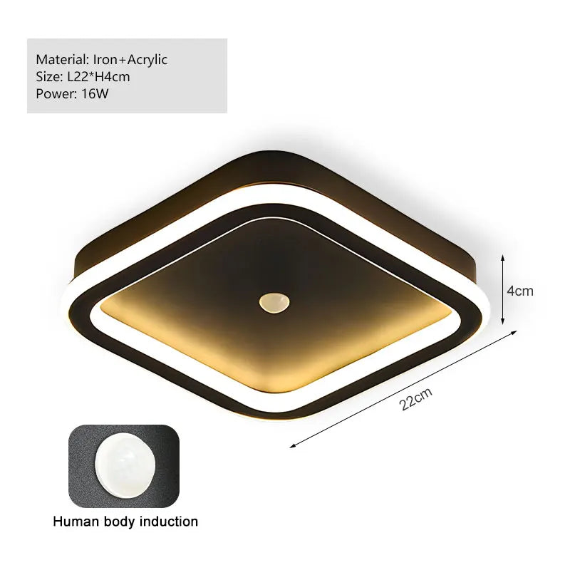 Plafón LED Geométrico con Control Remoto — Sala y Comedor