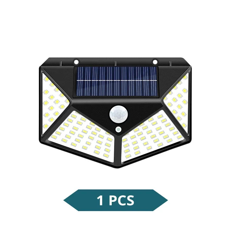 Foco Solar 100LED con Sensor de Movimiento — Seguridad