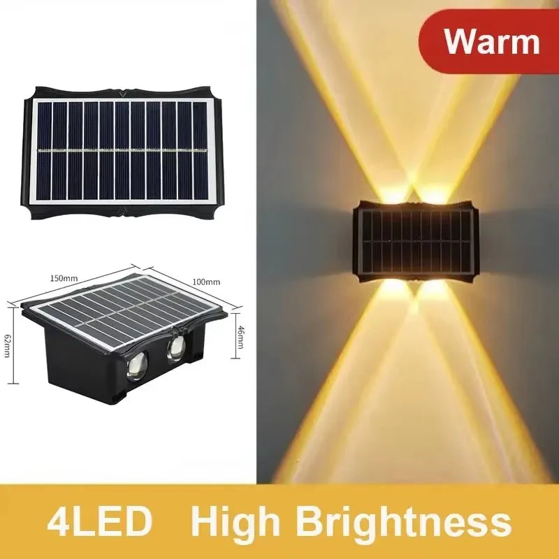 Foco Solar de Pared 4LED — Balcón y Patio