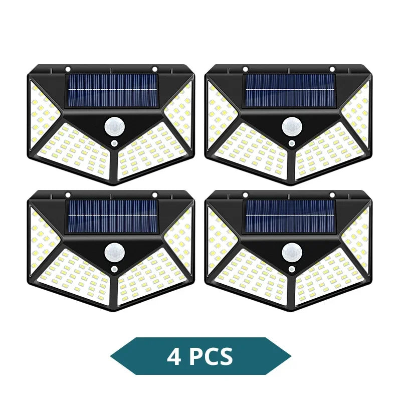 Foco Solar 100LED con Sensor de Movimiento — Seguridad