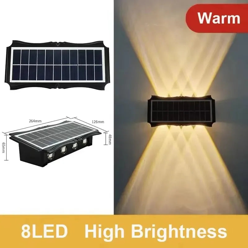 Foco Solar de Pared 4LED — Balcón y Patio