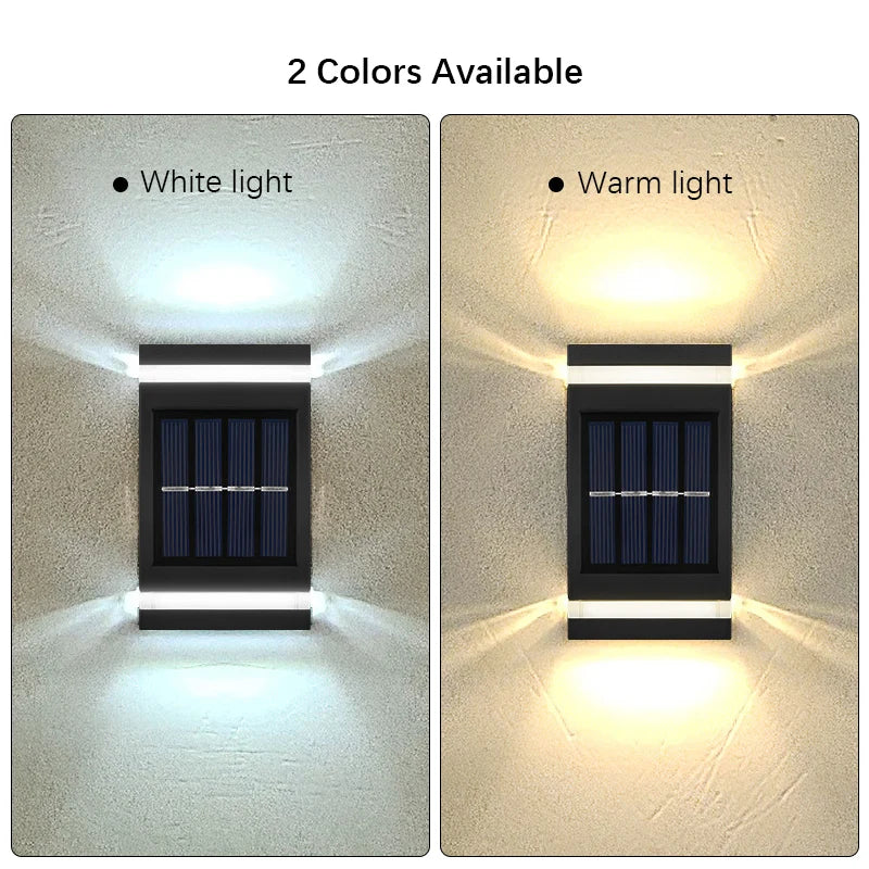 Lámpara Solar de Pared Doble Luz — Jardín y Fachada