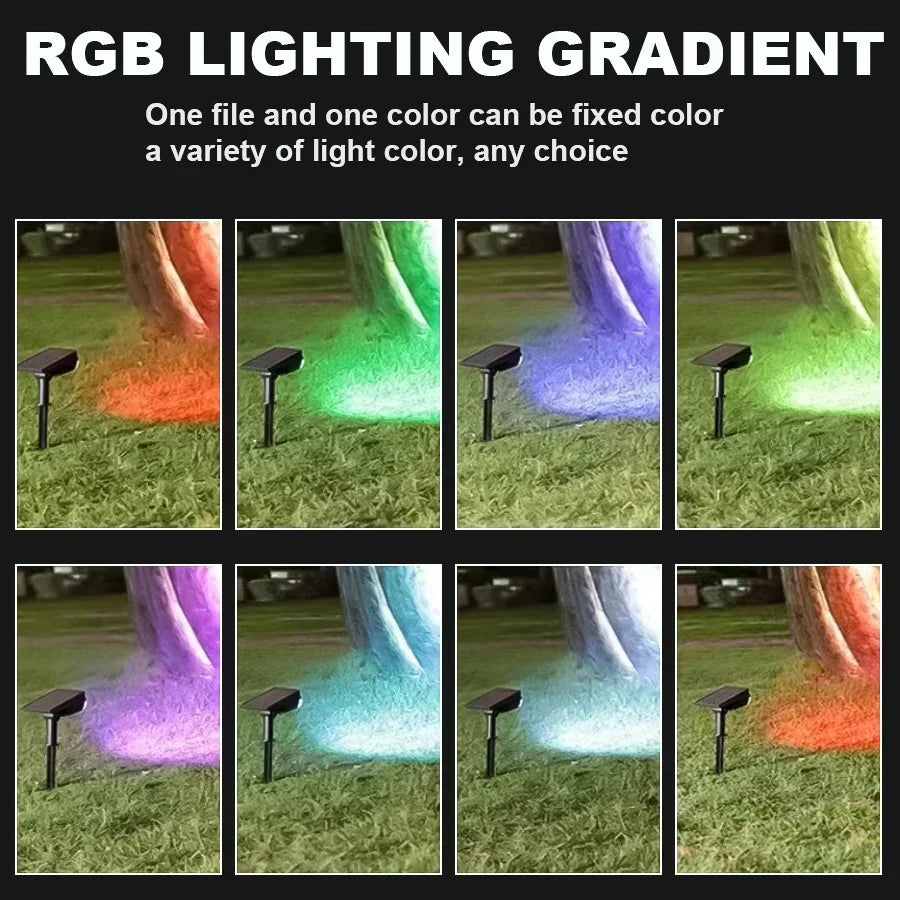 Foco Solar RGB Multicolor 2 en 1 — Jardín y Pared
