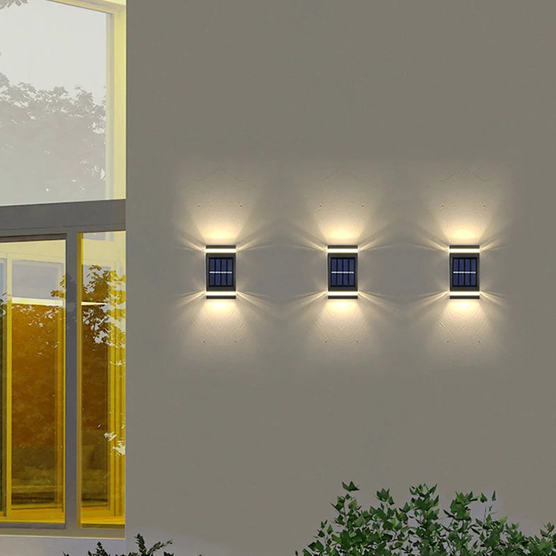 Lámpara Solar de Pared Doble Luz — Jardín y Fachada