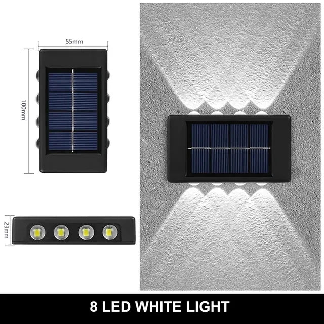 Lámpara Solar Decorativa 8LED — Barandal y Jardín