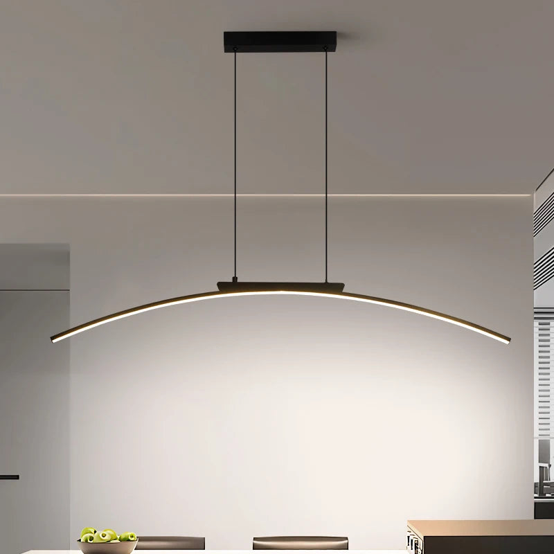 Lámpara Colgante LED de Arco — Comedor y Cocina