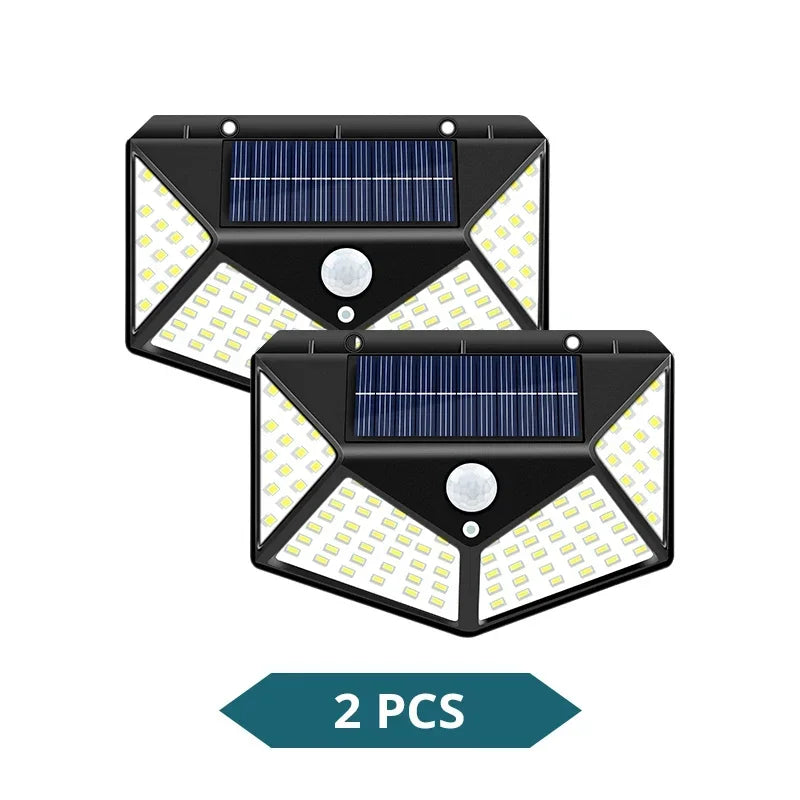 Foco Solar 100LED con Sensor de Movimiento — Seguridad