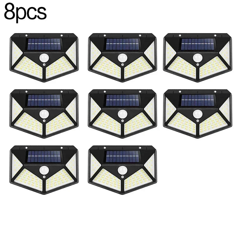 Foco Solar 100LED con Sensor de Movimiento — Seguridad