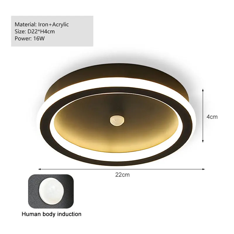 Plafón LED Geométrico con Control Remoto — Sala y Comedor