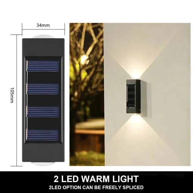 Lámpara Solar Decorativa 8LED — Barandal y Jardín