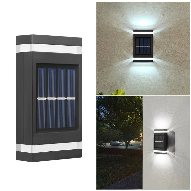 Lámpara Solar de Pared Doble Luz — Jardín y Fachada