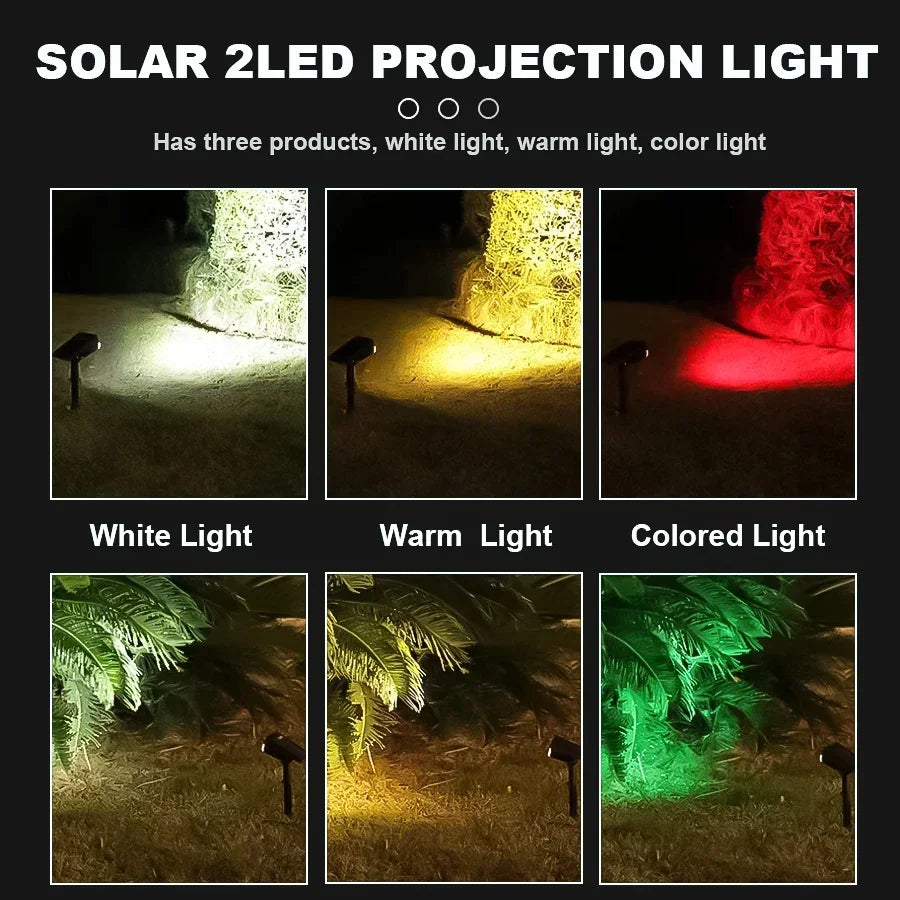 Foco Solar RGB Multicolor 2 en 1 — Jardín y Pared