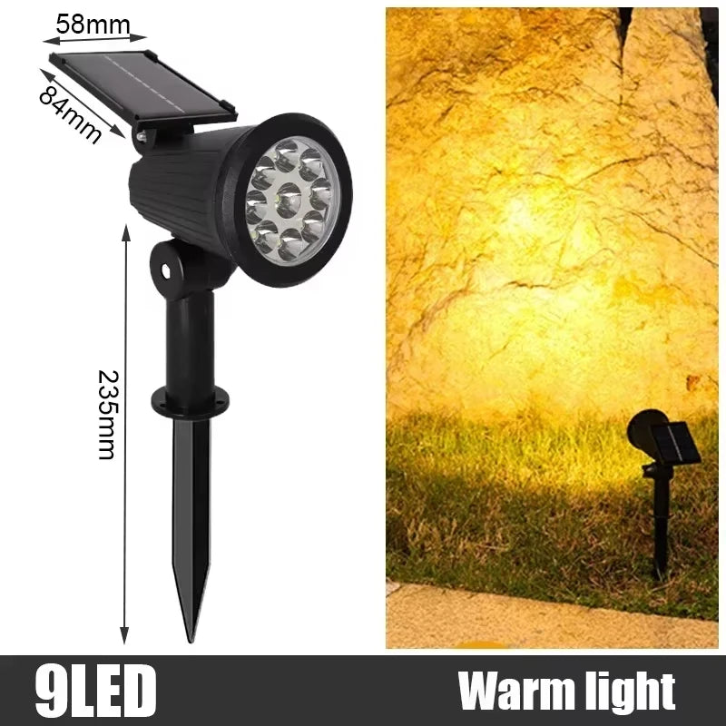 Foco Solar RGB Multicolor 2 en 1 — Jardín y Pared
